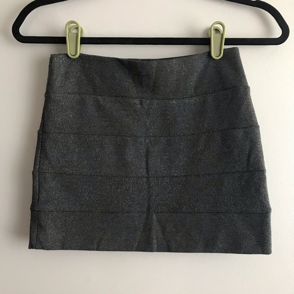 SOLD ❌
 Gray Shimmer Bandage Mini Skirt